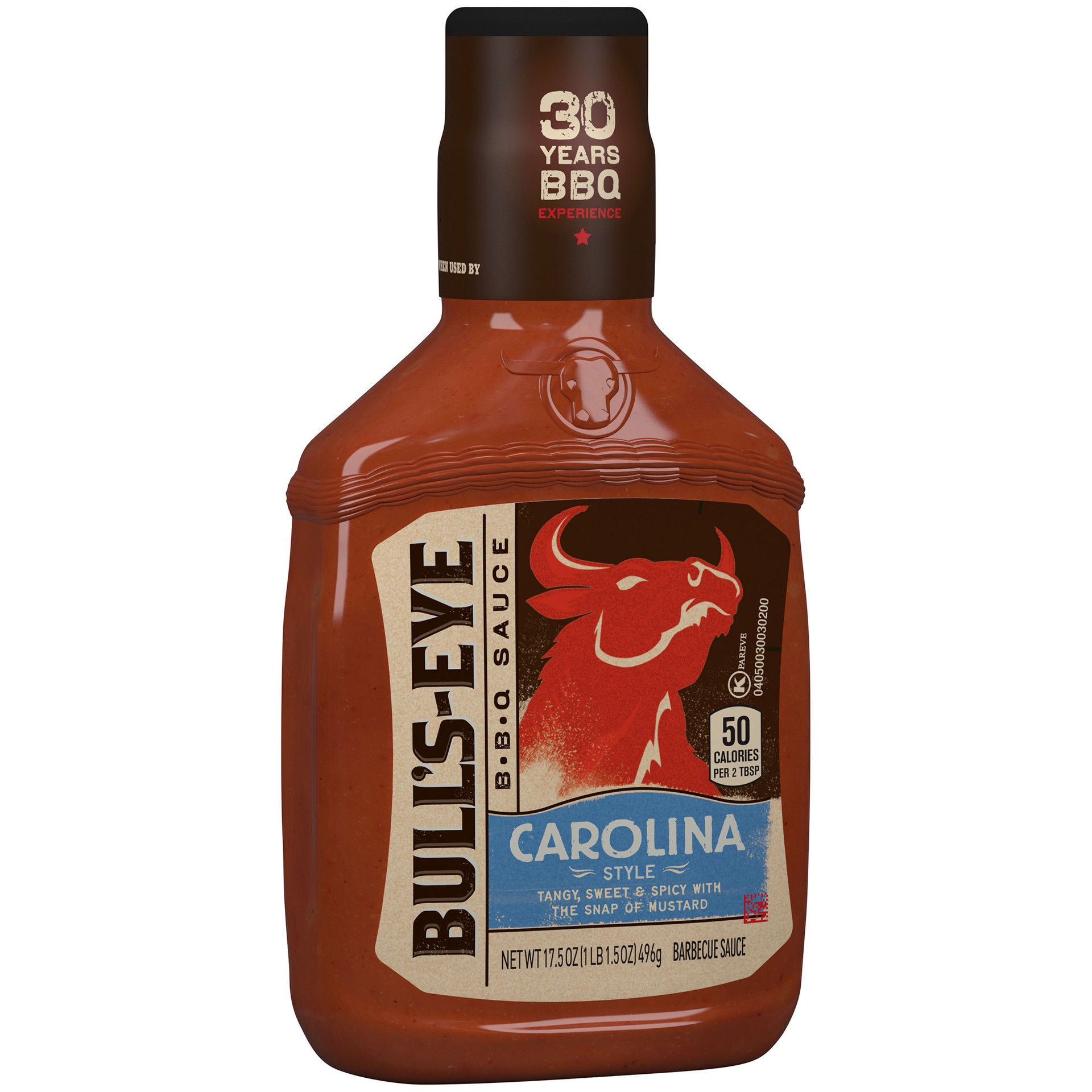 slide 3 of 5, Bull's-Eye Bull's Eye Carolina Style Barbecue Sauce, 17.5 oz Bottle, 17.5 oz