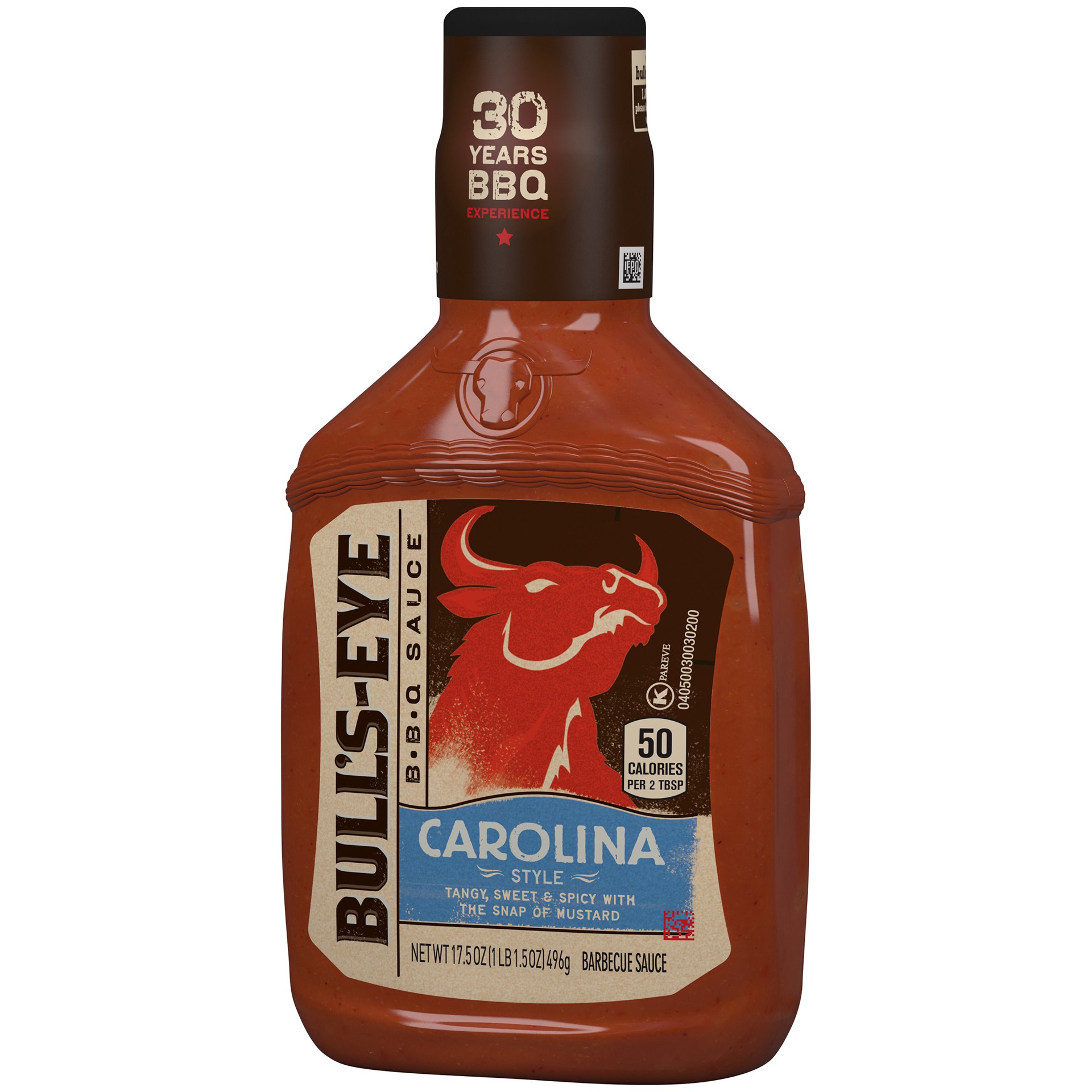 slide 5 of 5, Bull's-Eye Bull's Eye Carolina Style Barbecue Sauce, 17.5 oz Bottle, 17.5 oz