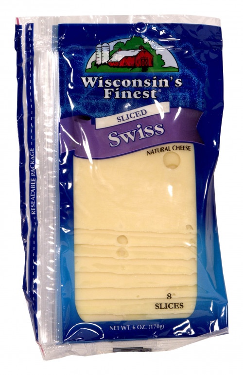 slide 1 of 1, Wisconsin's Finest Natural Swiss Shingle Sliced Cheese, 6 oz