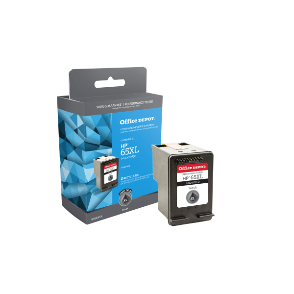 slide 1 of 1, Office Depot Brand 118154 Remanufactured High-Yield Ink Cartridge Replacement For Hp 65Xl Black, 1 ct