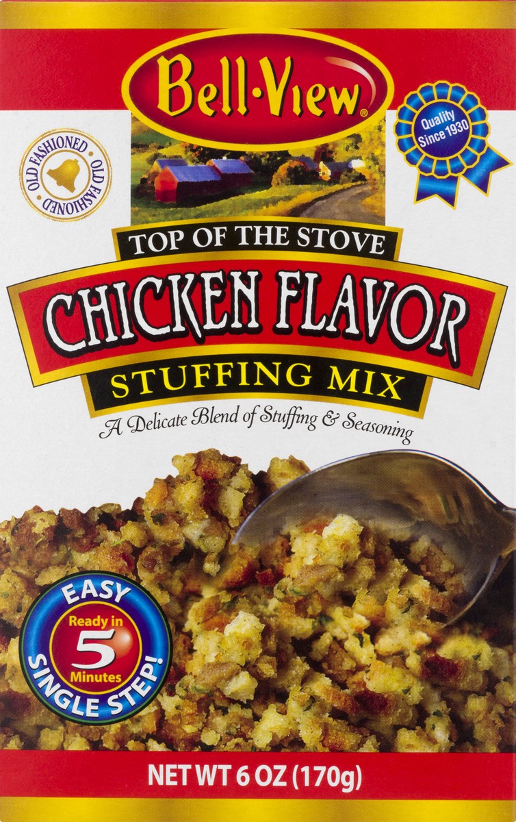 slide 1 of 13, Bell-View Chicken Flavor Stuffing Mix 6 oz, 6 oz