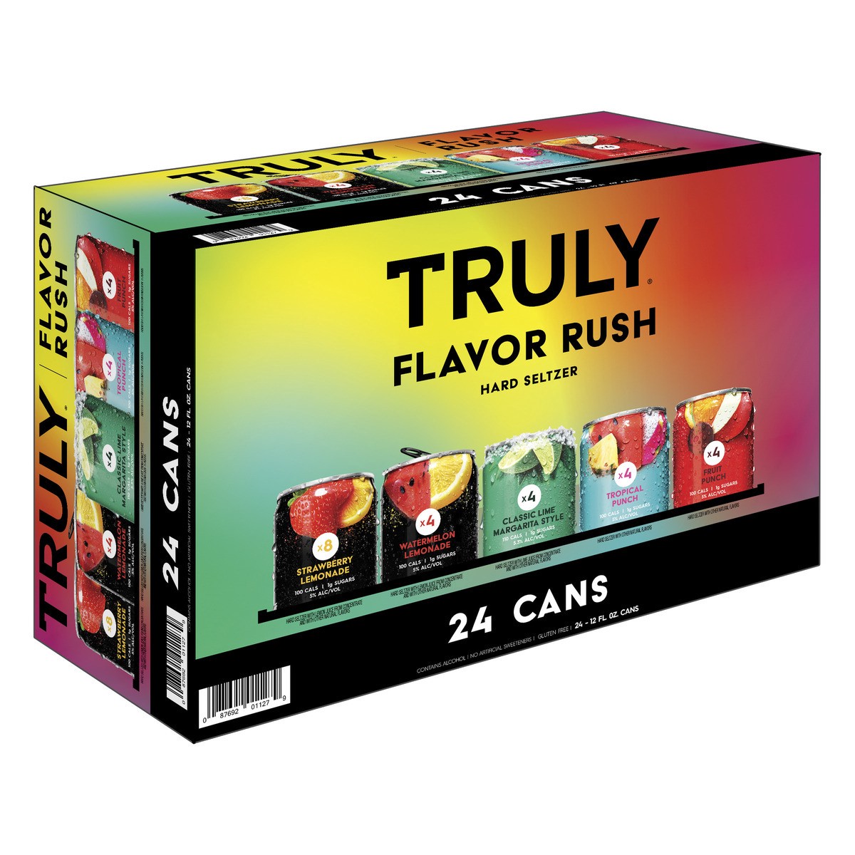 slide 2 of 7, TRULY Hard Seltzer Flavor Rush Variety Pack (12 fl. oz. Can, 24pk.), 24 ct; 12 oz