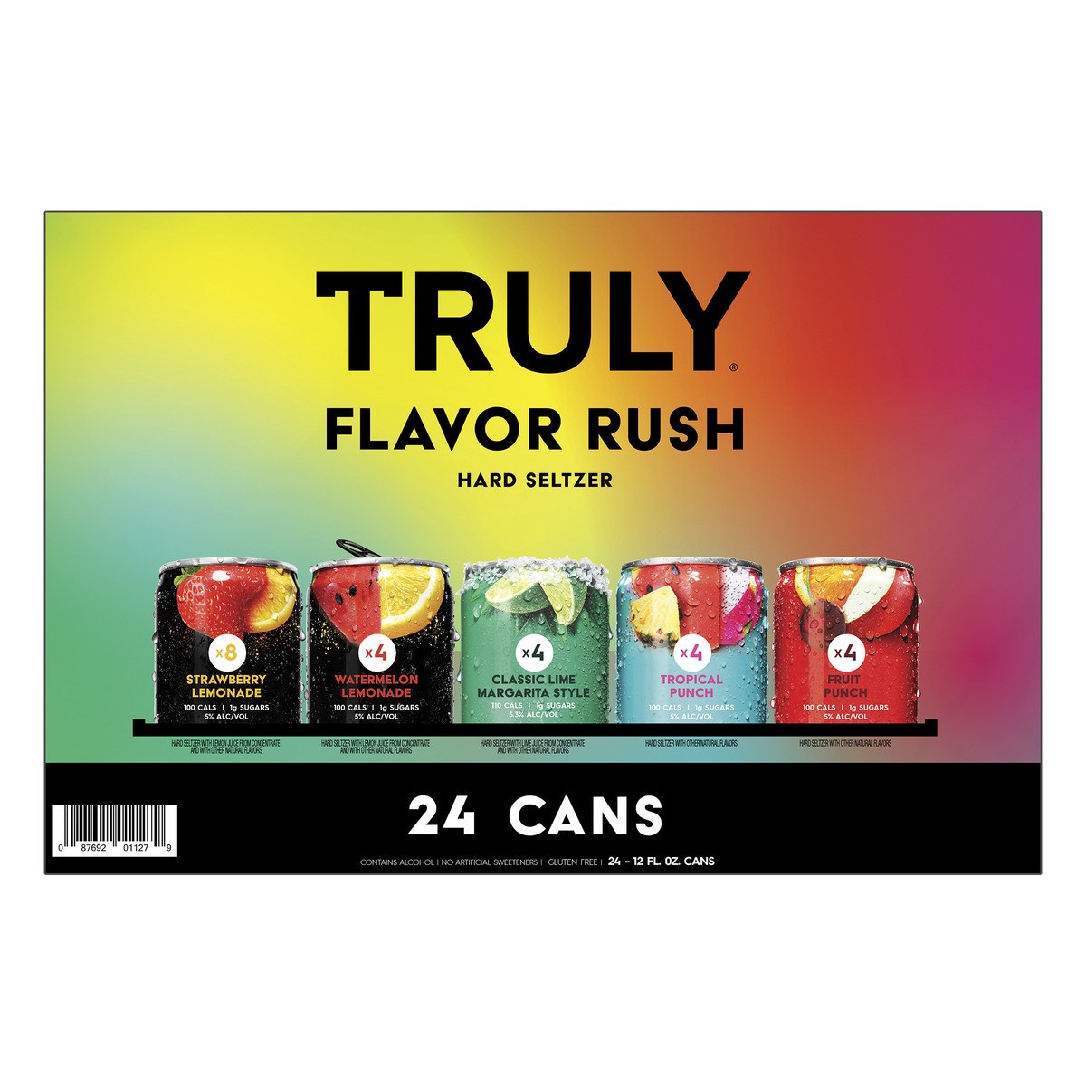 slide 7 of 7, TRULY Hard Seltzer Flavor Rush Variety Pack (12 fl. oz. Can, 24pk.), 24 ct; 12 oz