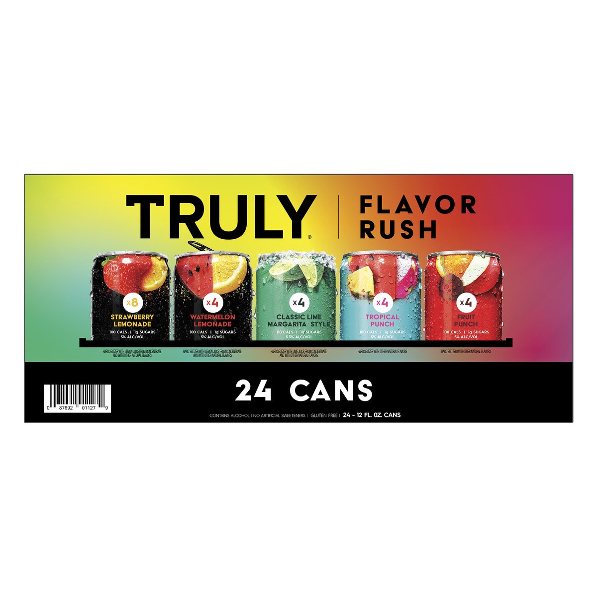 slide 6 of 7, TRULY Hard Seltzer Flavor Rush Variety Pack (12 fl. oz. Can, 24pk.), 24 ct; 12 oz