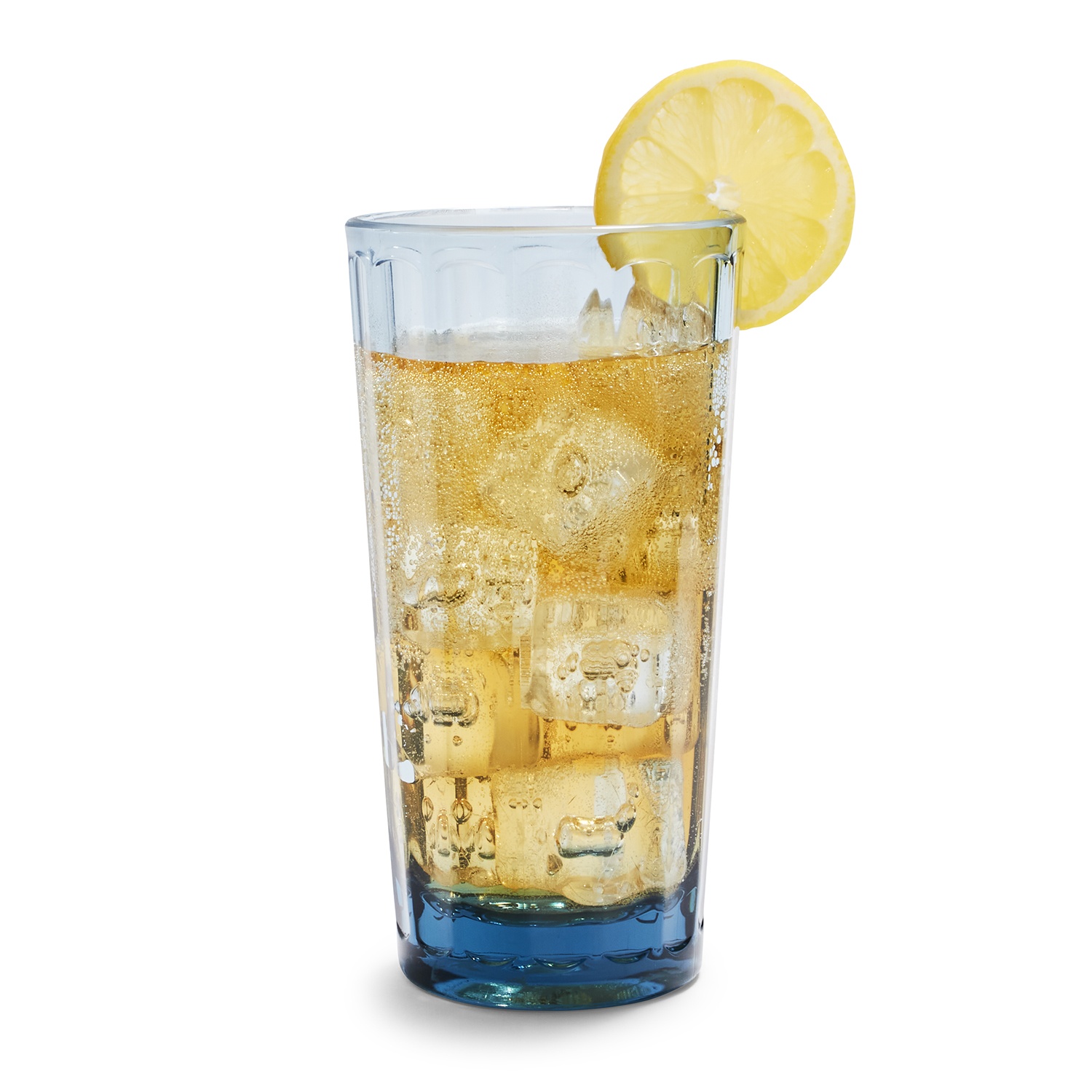 slide 1 of 1, Sur La Table Paneled Highball Glass, Blue, 1 ct