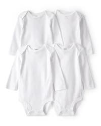 Carter's Baby 4-Pack Long-Sleeve Bodysuits White 6M