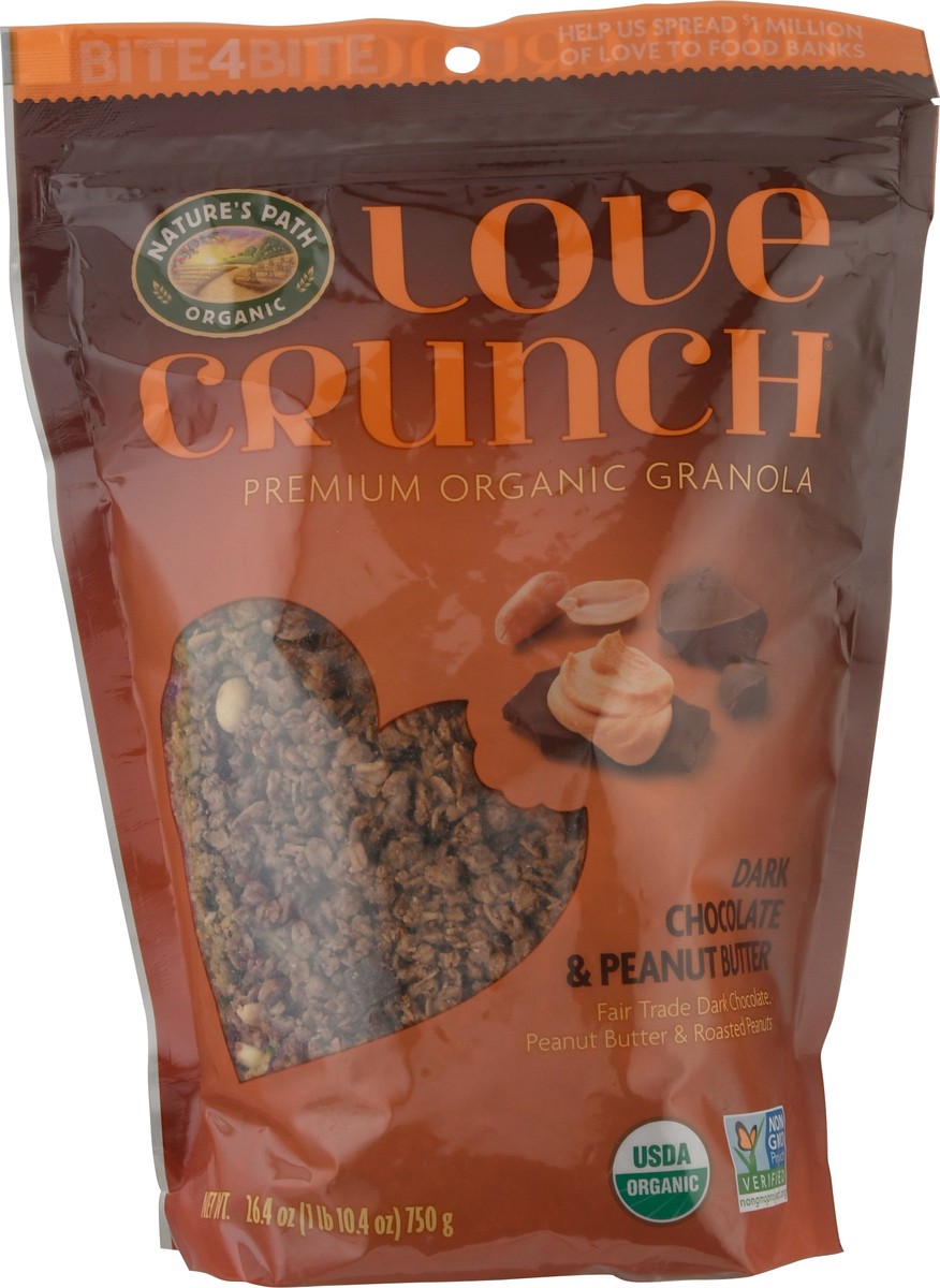 slide 9 of 9, Nature's Path Organic Love Crunch Dark Chocolate & Peanut Butter Premium Organic Granola 16.4 oz Pouch, 26.4 oz
