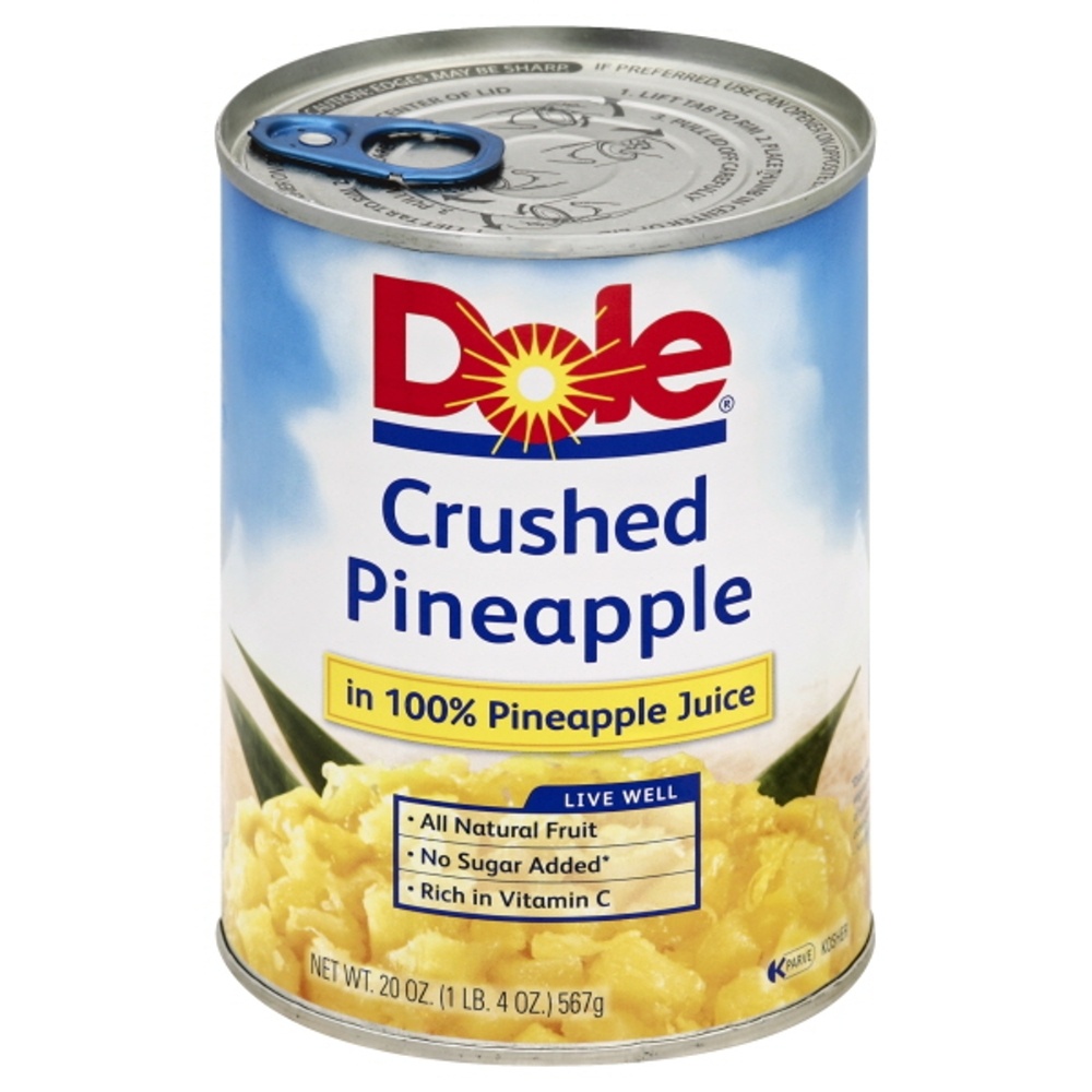 slide 1 of 1, Dole Pineapple Crushed In Juice, 20 oz