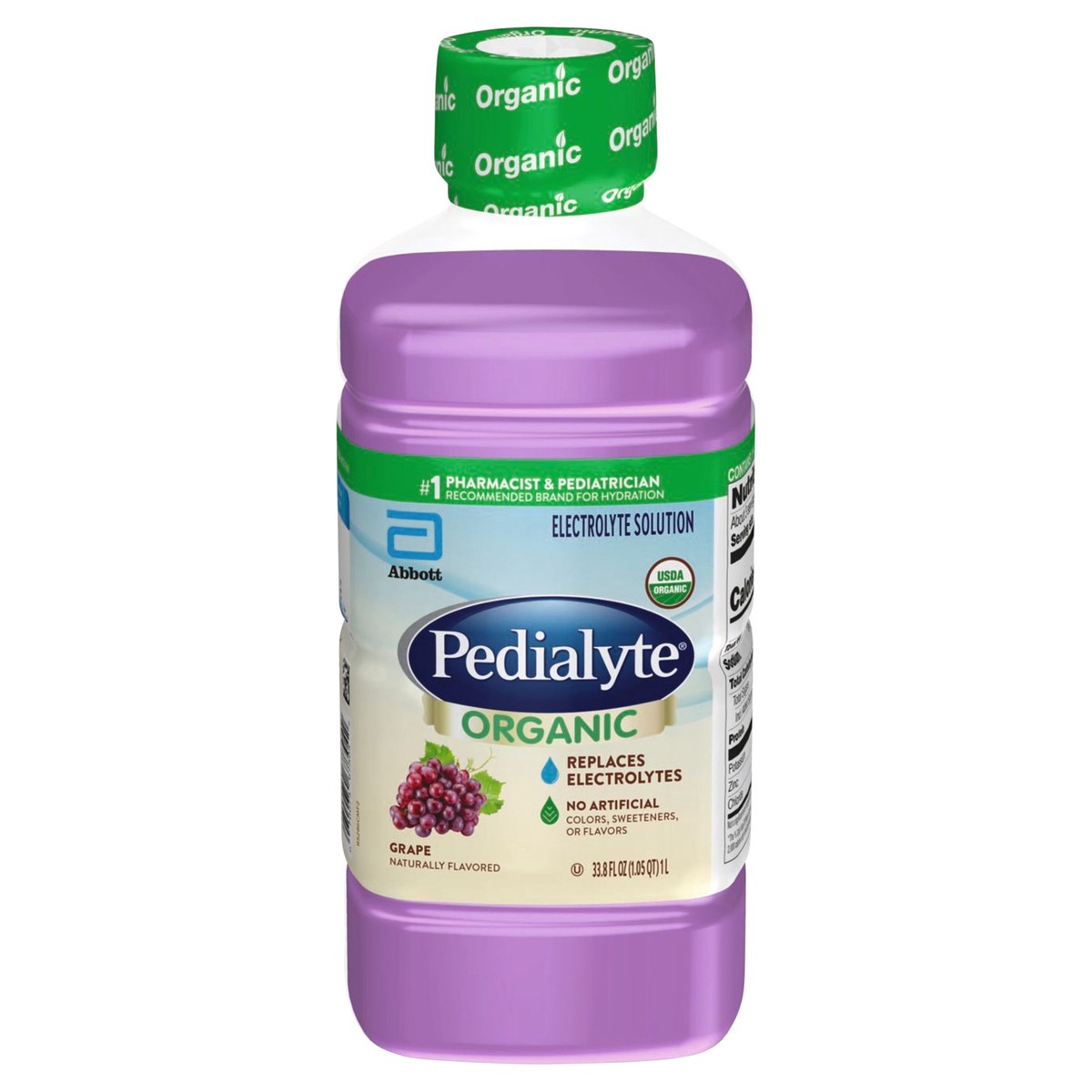 slide 1 of 5, Pedialyte Organic Grape Electrolyte Solution - 33.8 fl oz, 33.8 fl oz