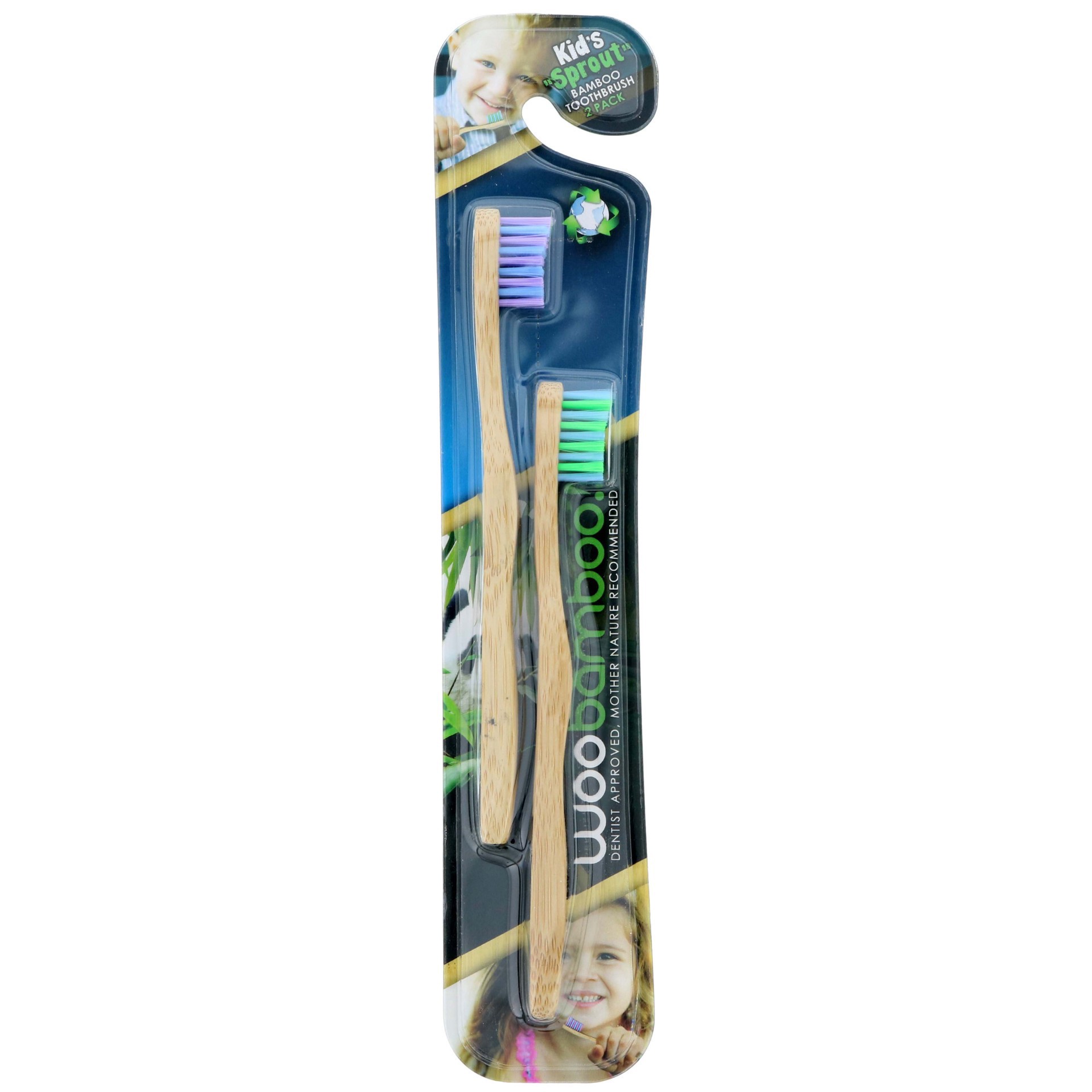 slide 1 of 1, WooBamboo Sprouts Toothbrush, 2 ct