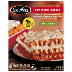 Stouffer's Five Cheese Lasagna, Family Size Lasagna, Easy Frozen Dinners