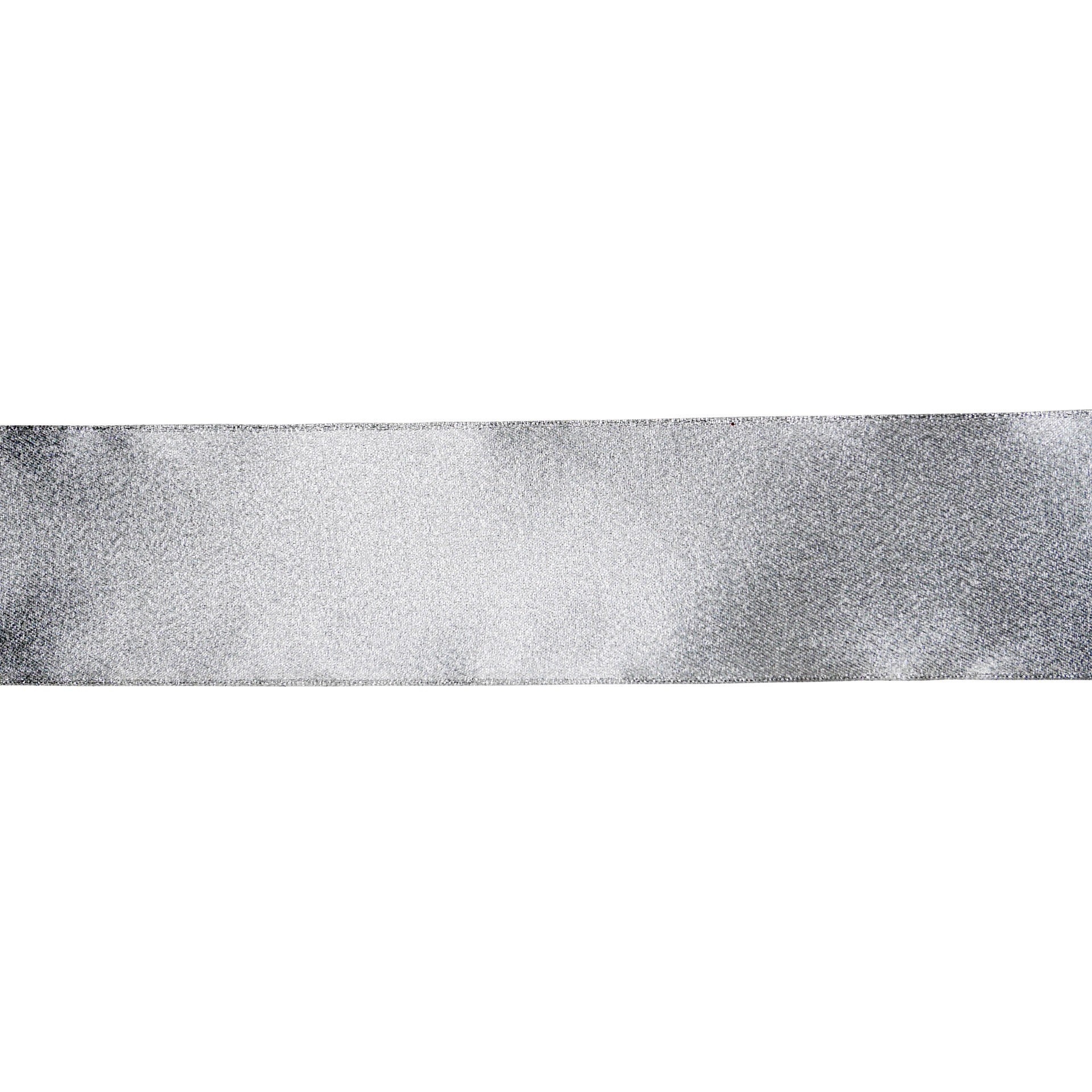 slide 3 of 3, 2.5" X 20ft. Silver Shimmer Wired Ribbon By Celebrate It, 2.5 in x 20 ft