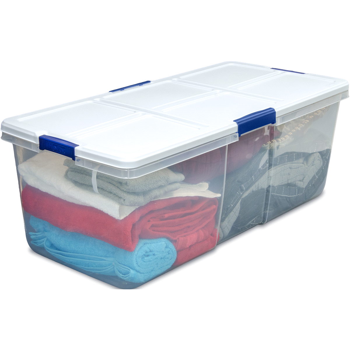 slide 4 of 5, Hefty XL Clear Storage Bins Clear Latched Storage Container, 1 qt