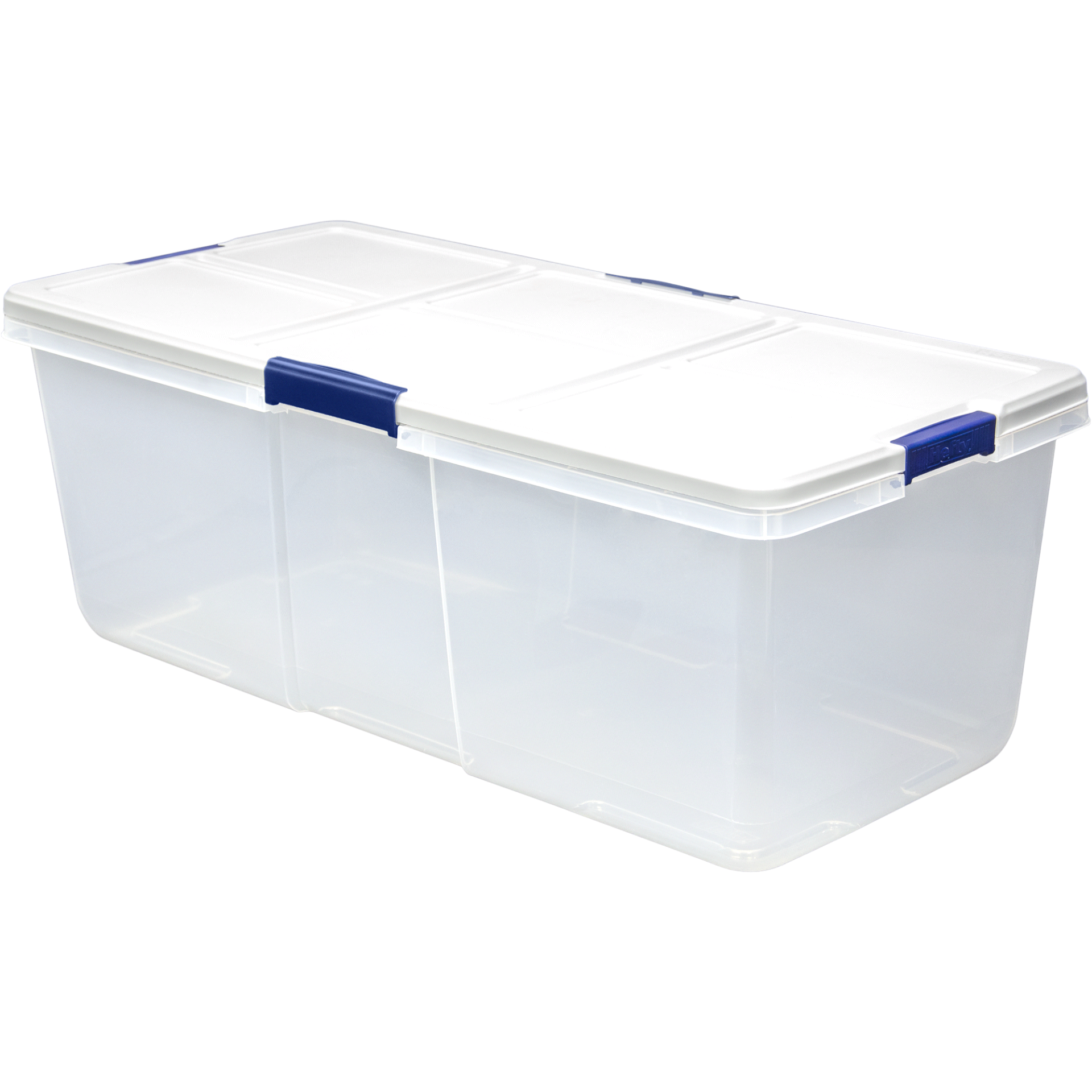 slide 1 of 9, Hefty XL Clear Storage Bins Clear Latched Storage Container, 1 qt