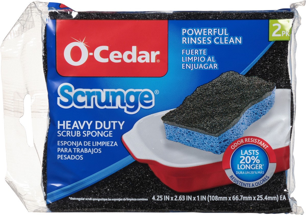 slide 1 of 9, O-Cedar Heavy Duty Scrunge, 2 ct