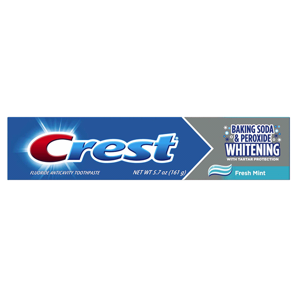 slide 1 of 1, Crest Cavity & Tartar Protection Toothpaste, Whitening Baking Soda & Peroxide, 5.7 oz