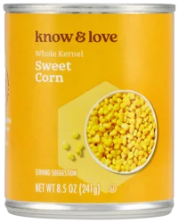 know & love Whole Kernel Corn Canned Vegetable 8.5 Ounces