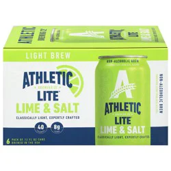 Athletic Brewing Layback Lime & Salt Non-Alcoholic Brew 6 - 12 fl oz Cans