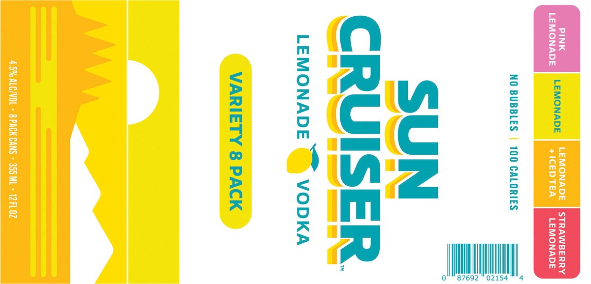slide 5 of 13, Sun Cruiser Lemonade Variety 8 Pack Cans, 8 ct; 12 oz