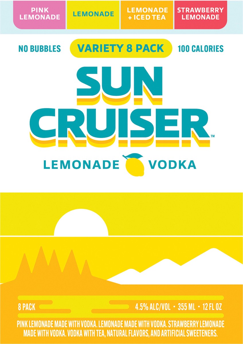 slide 4 of 13, Sun Cruiser Lemonade Variety 8 Pack Cans, 8 ct; 12 oz