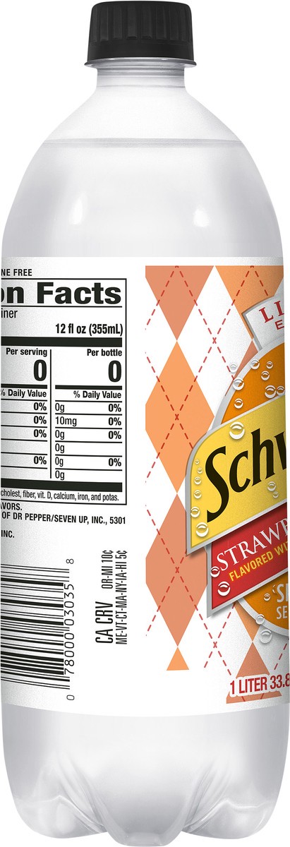 slide 4 of 9, Schweppes Sparkling Strawberry Mango Seltzer Water 33.8 fl oz, 33.8 fl oz