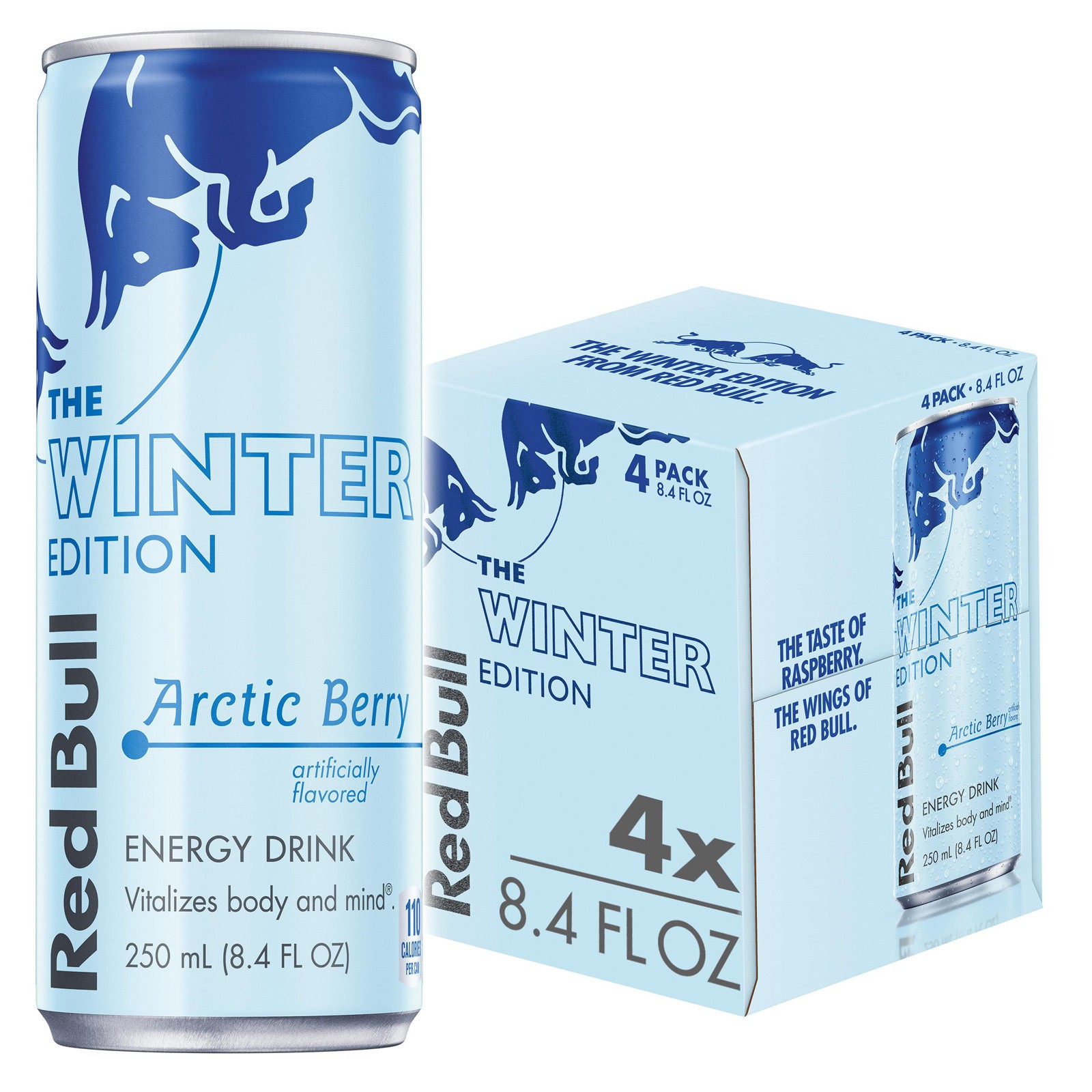 slide 1 of 2, Red Bull Winter Energy Drink 4Pk, 1 ct