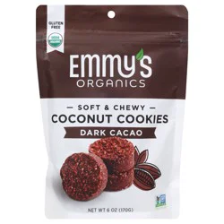 Emmy's Organics Dark Cacao Coconut Cookies, 6 oz