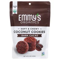 Emmy''s Organics Organic Dark Cacao Coconut Cookies, 9 count, Cookies, 6 oz Bag