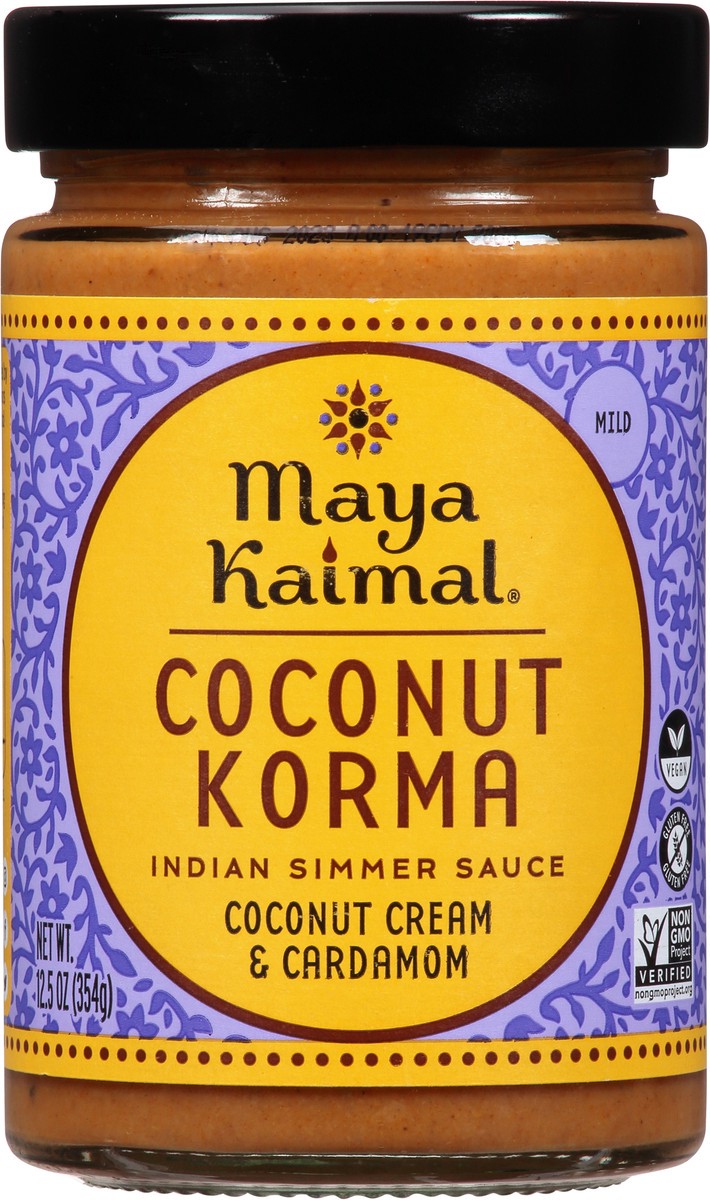 slide 9 of 14, Maya Kaimal Mild Coconut Korma Indian Simmer Sauce 12.5 oz, 12.5 oz