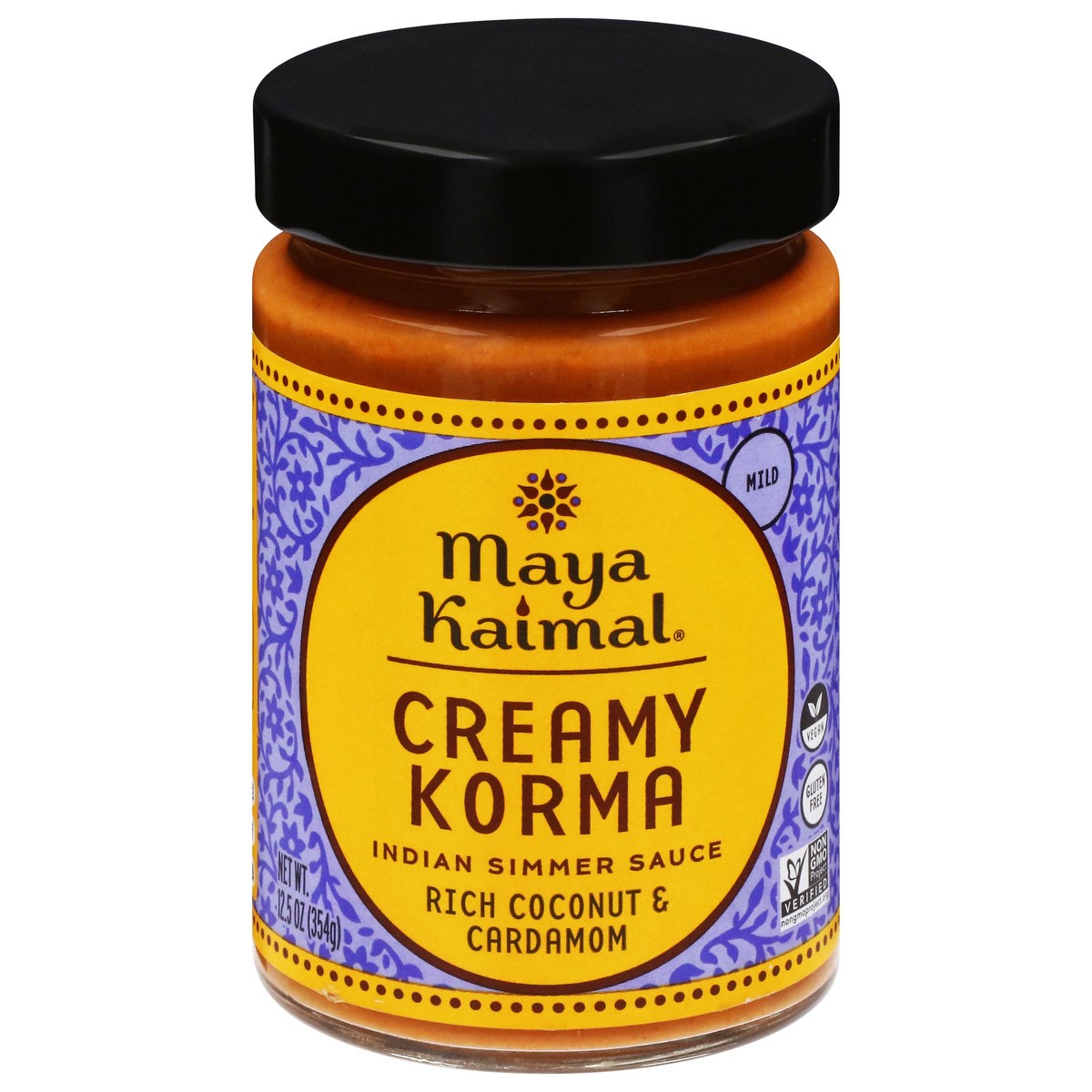 slide 1 of 14, Maya Kaimal Mild Coconut Korma Indian Simmer Sauce 12.5 oz, 12.5 oz