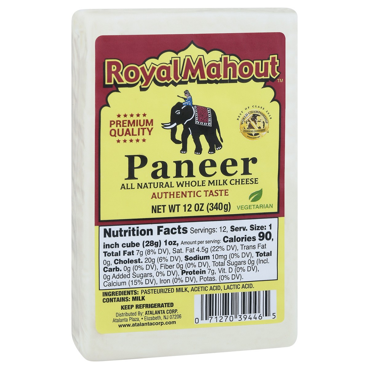 slide 13 of 13, Royal Mahout Paneer Cheese 12 oz, 12 oz
