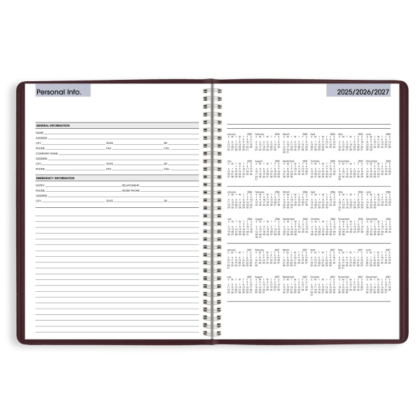 slide 2 of 8, AT-A-GLANCE® DayMinder® 2026 Weekly Appointment Book Planner, Burgundy, Large, 8"" x 11"", 1 ct