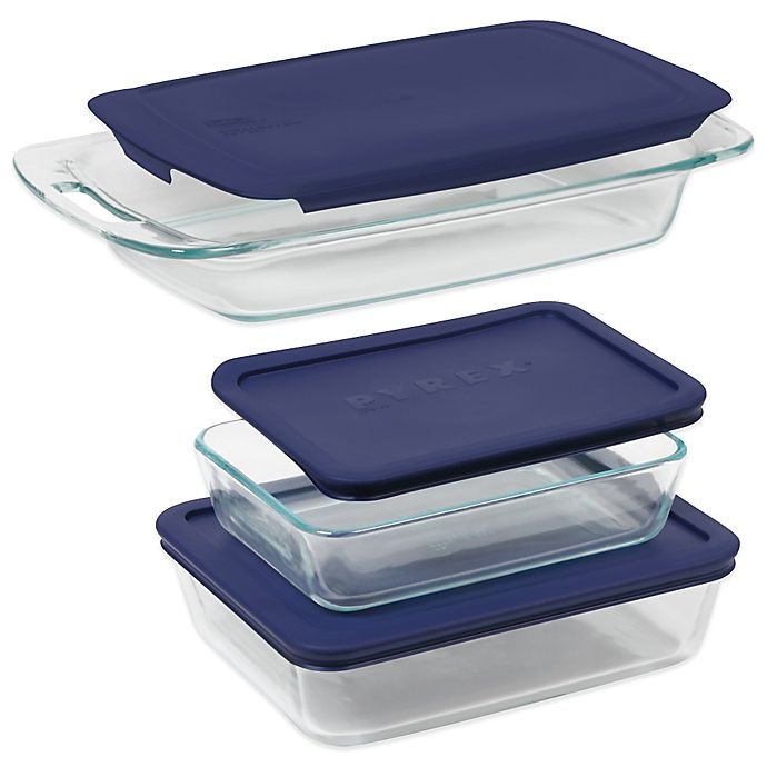 slide 1 of 1, Pyrex Easy Grab Bakeware Set, 6 ct