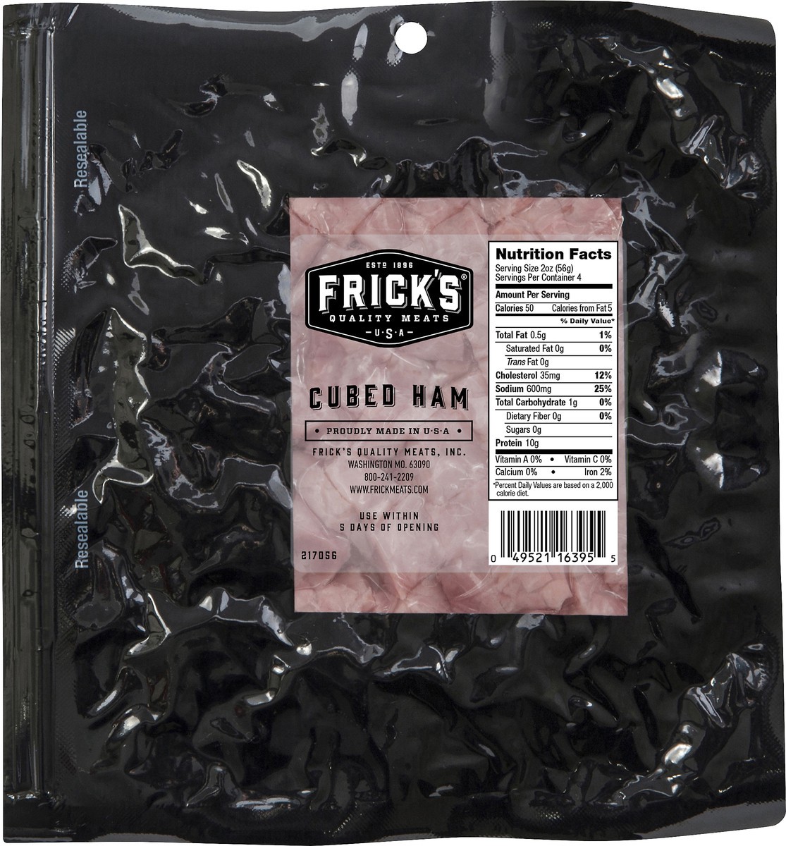 slide 4 of 4, Frick's Cubed Ham with Natural Juices 8 oz, 8 oz