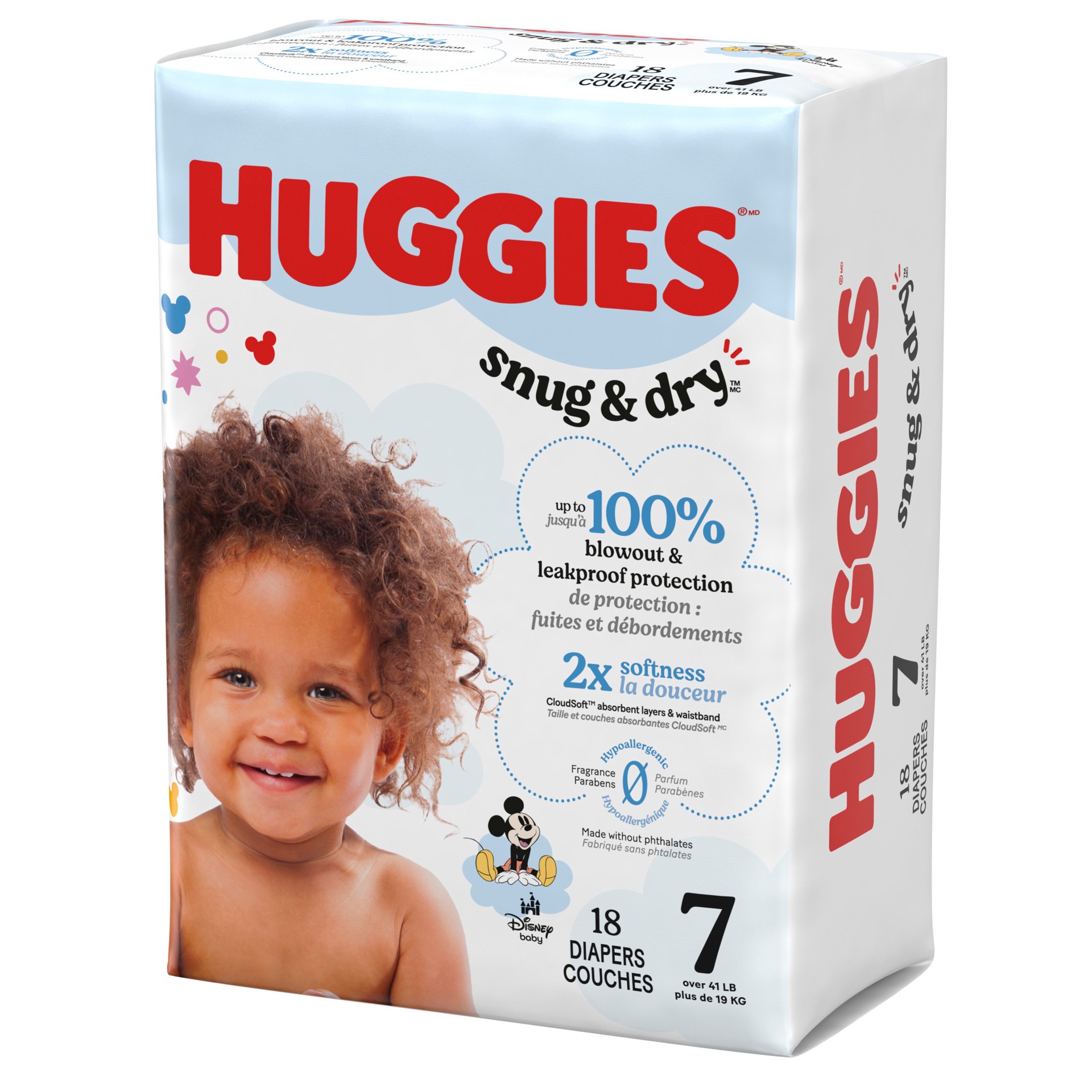 slide 3 of 7, Huggies Snug & Dry Baby Diapers, Size 7 (41+ lbs), 18 Ct, 18 ct