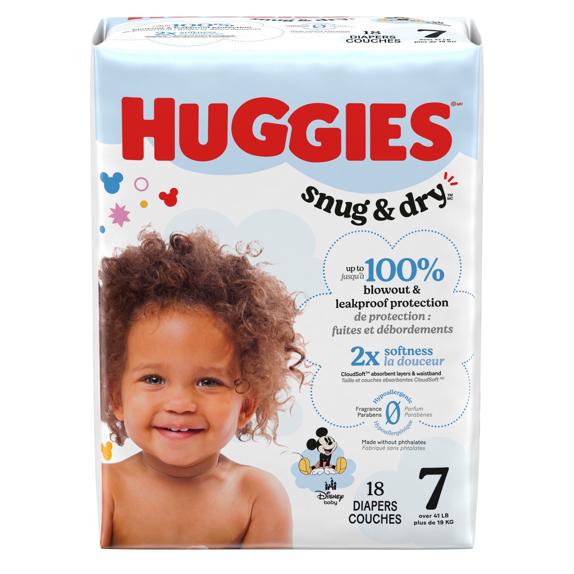 slide 7 of 7, Huggies Snug & Dry Baby Diapers, Size 7 (41+ lbs), 18 Ct, 18 ct