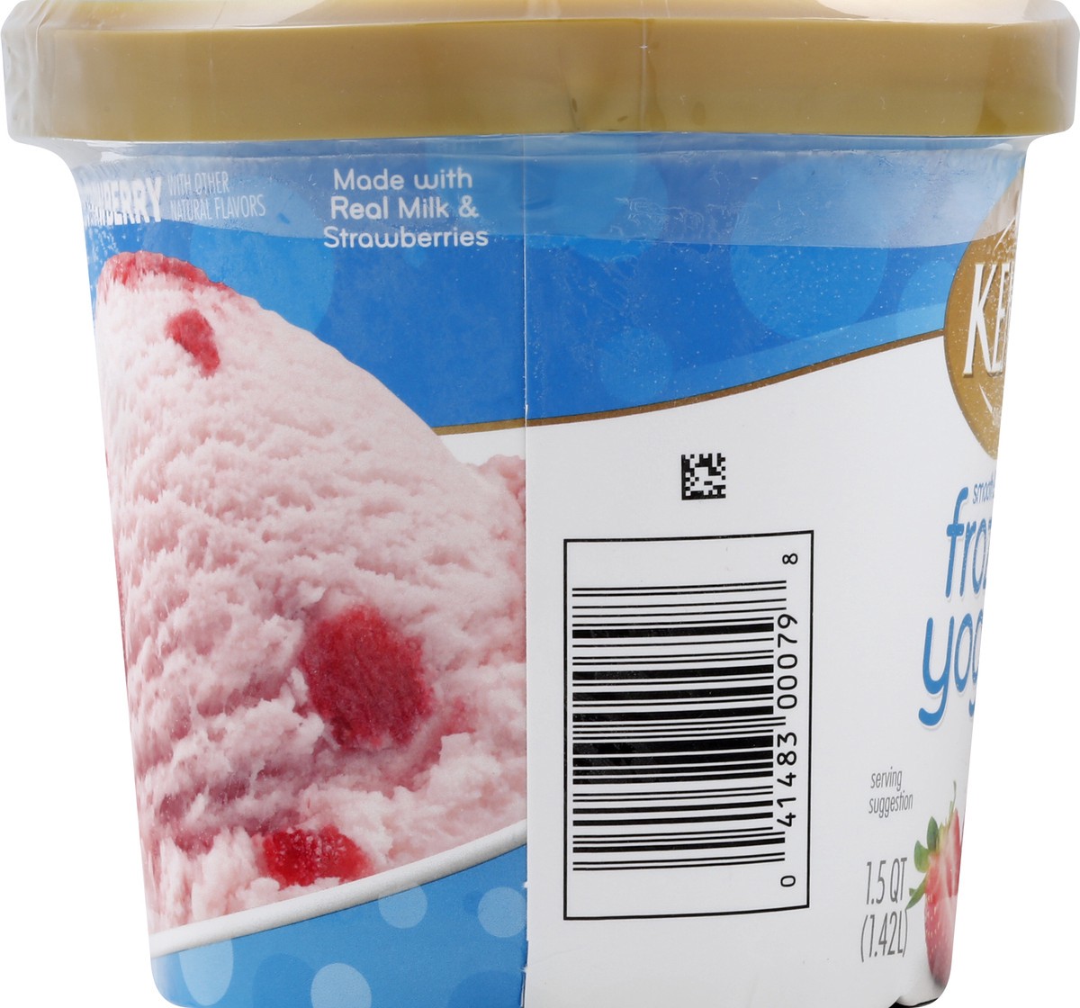 slide 8 of 9, Kemps Strawberry Frozen Yogurt Non Fat, 1.5 qt