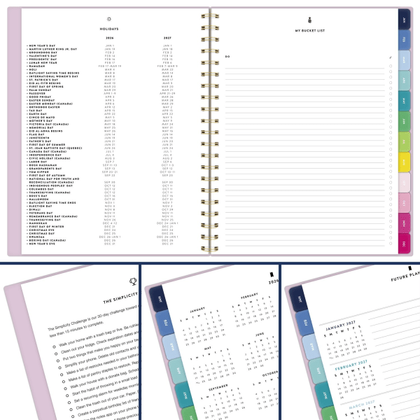 slide 4 of 10, At-A-Glance Simplified by Emily Ley for AT-A-GLANCE® 2026 Weekly Monthly Planner, Pink, Large, 8 1/2"" x 11"", 1 ct