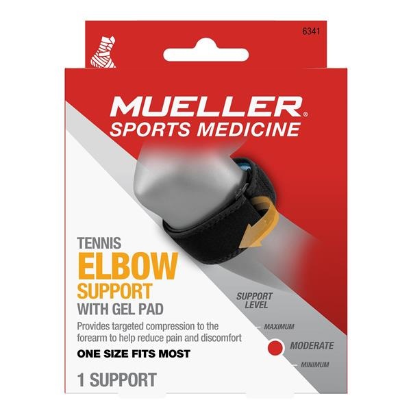 slide 1 of 1, Mueller Sport Care Tennis Elbow Support With Gel Pad, 1 ct