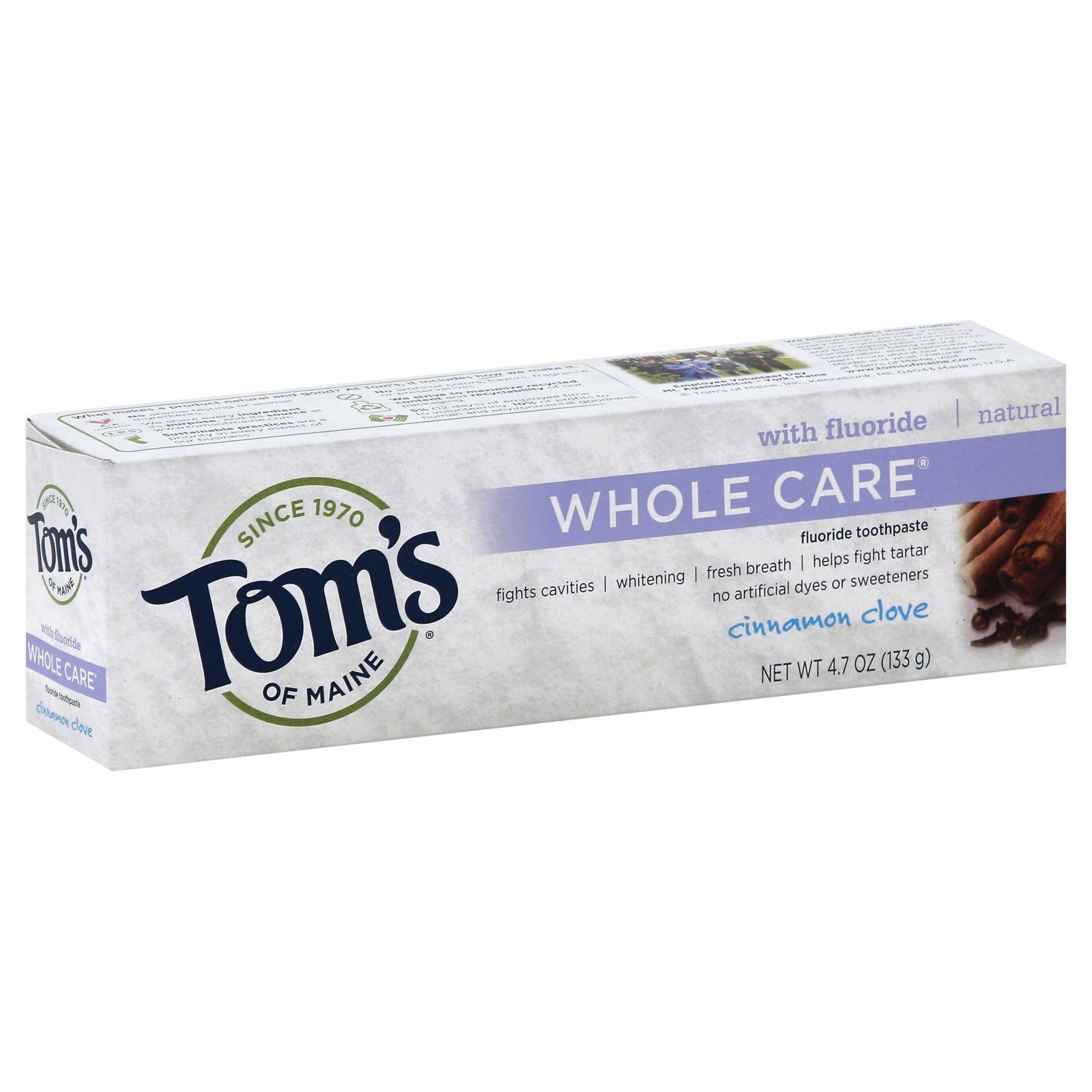 slide 1 of 5, Tom's Of Maine Cinnamon Clove Toothpaste Whlcare, 4.7 oz