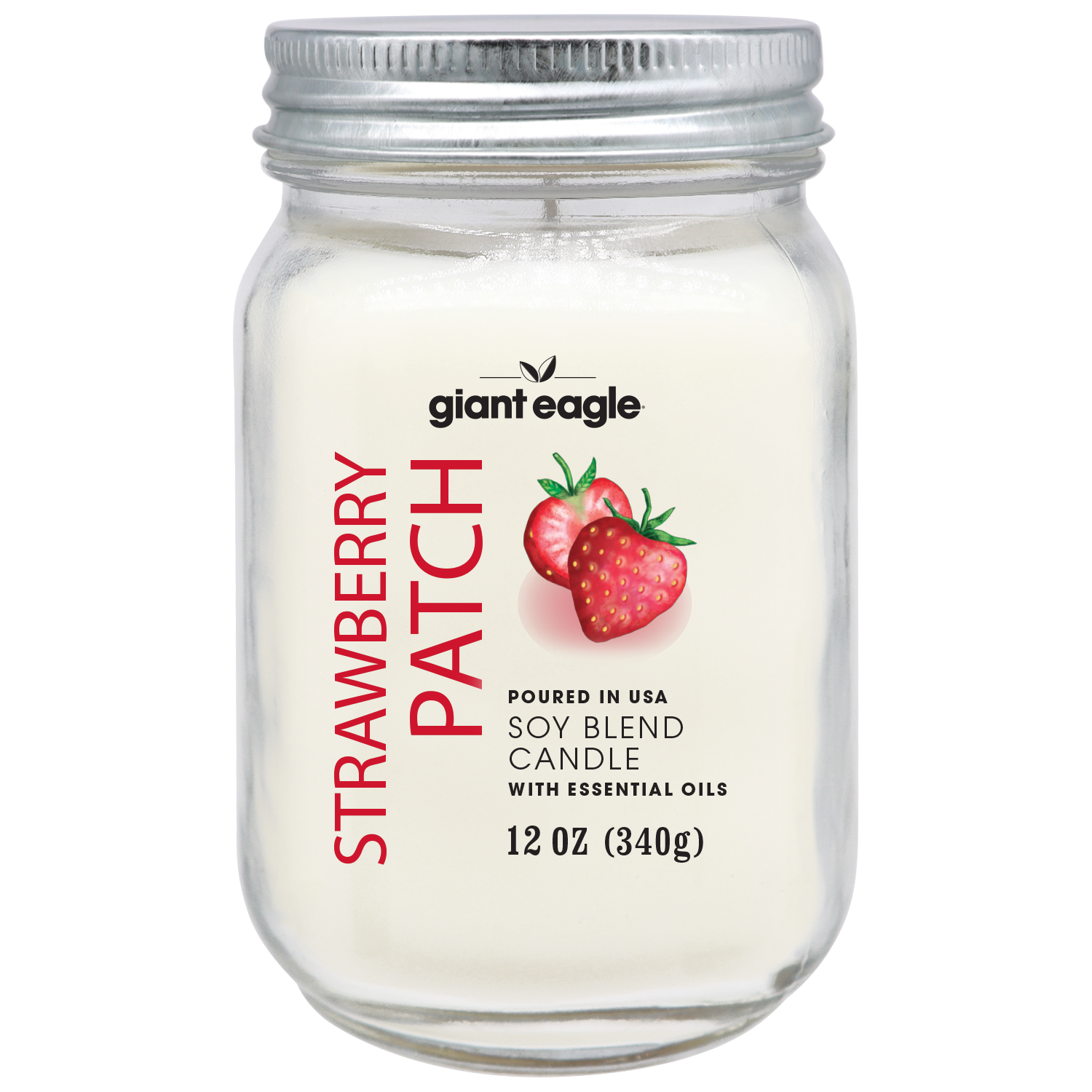 slide 1 of 1, Ge Strawberry Patch Candle, 12 oz