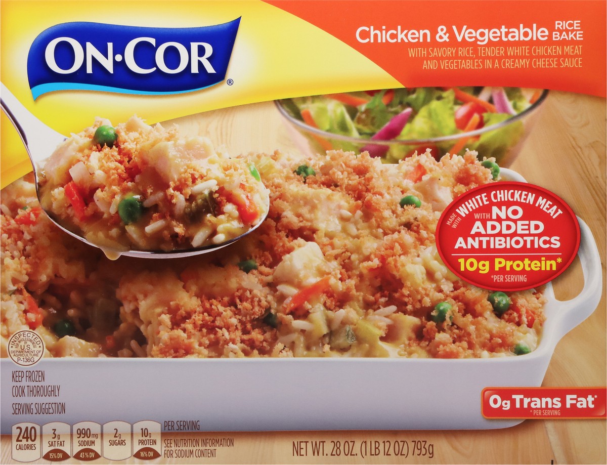 slide 9 of 9, On-Cor On Cor Chicken & Vegetable Rice Bake, 28 oz