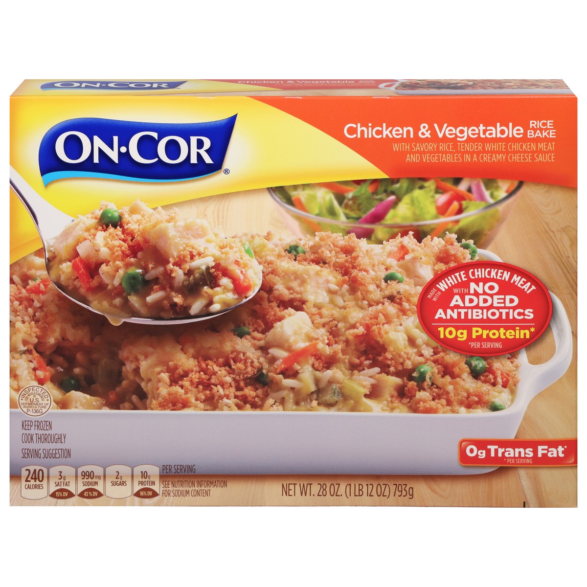 slide 1 of 9, On-Cor On Cor Chicken & Vegetable Rice Bake, 28 oz