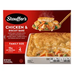Stouffer's Chicken Biscuit Bake, Family Size, Frozen Chicken Biscuit, Frozen Oven Meals