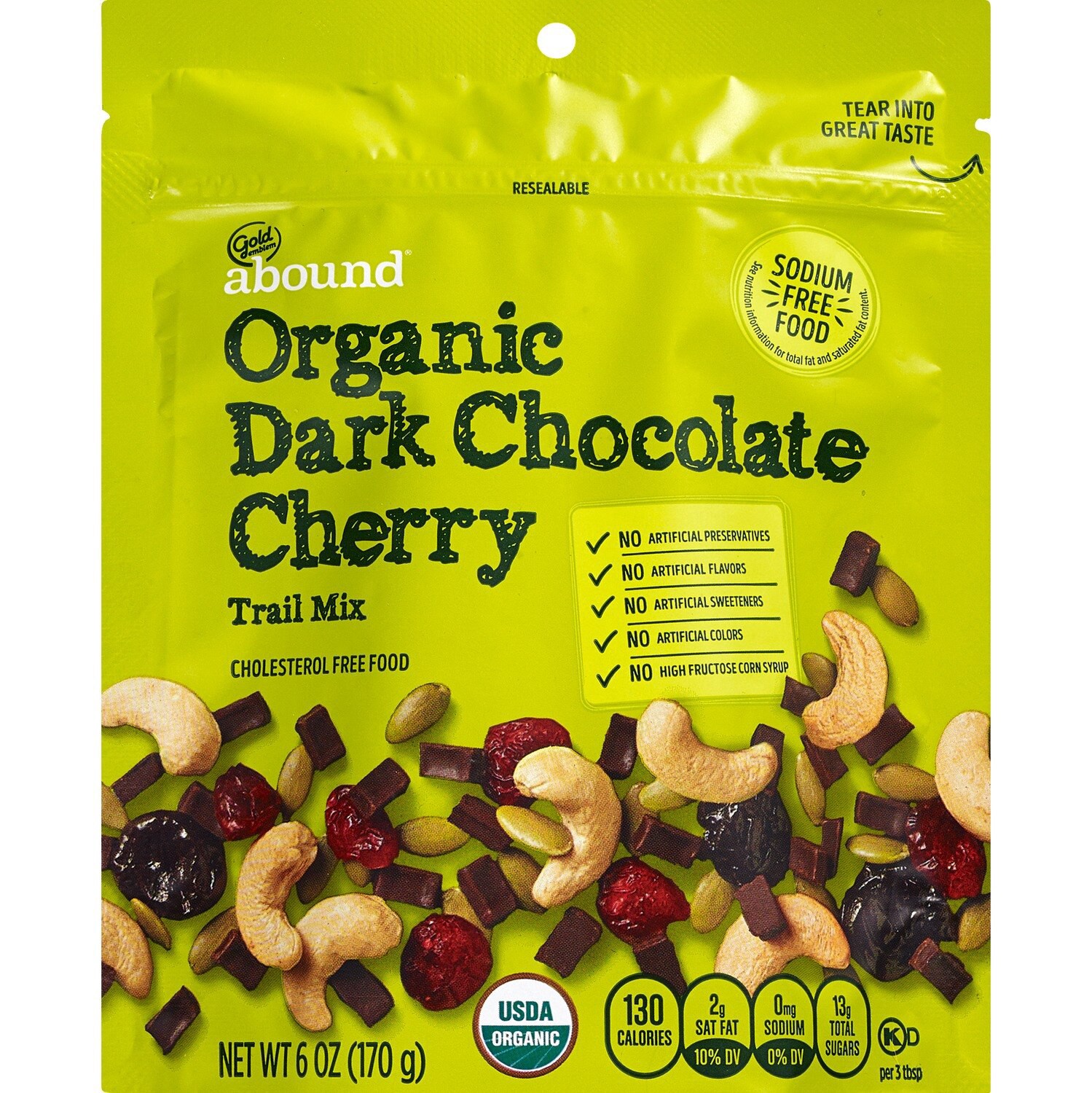 slide 1 of 1, Gold Emblem Abound Organic Dark Chocolate Cherry Trail Mix, 6 Oz, 6 oz