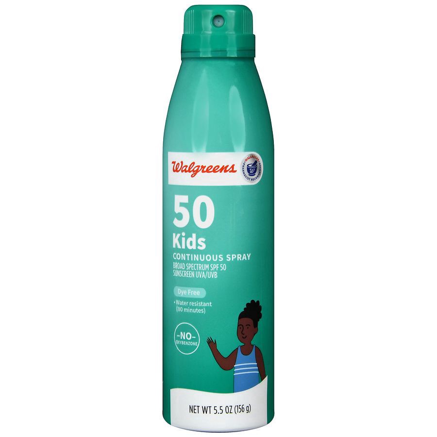slide 5 of 5, Walgreens Kids Dye Free Paraben Free Spf 50 Continuous Spray Sunscreen, 5.5 oz
