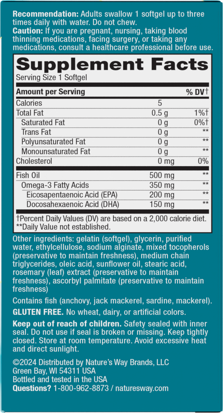 slide 5 of 5, Nature's Way Super Fisol™ Fish Oil, 180 ct
