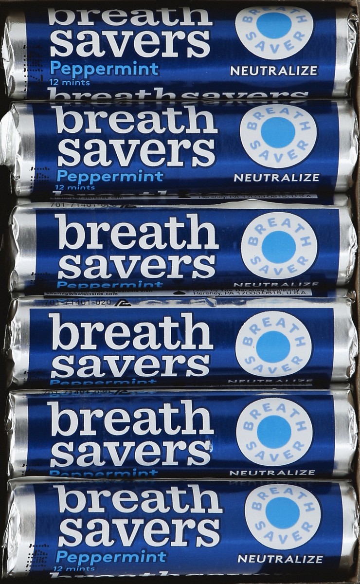 slide 2 of 4, Breath Savers Peppermint Sugar Free Breath Mints Rolls, 0.75 oz (24 Count), 0.75 oz