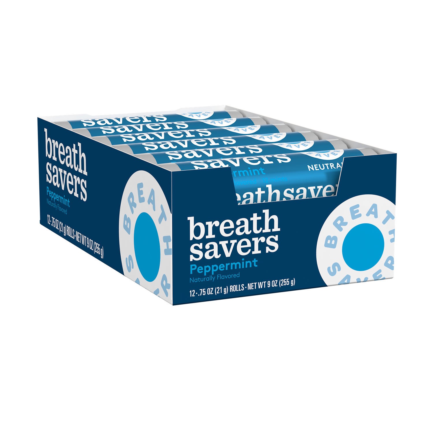 slide 1 of 4, Breath Savers Peppermint Sugar Free Breath Mints Rolls, 0.75 oz (24 Count), 0.75 oz