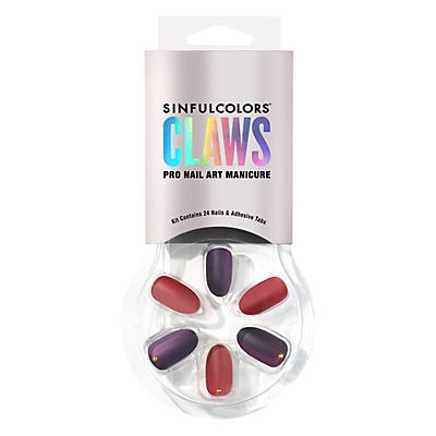 slide 1 of 1, Sinful Colors Claws Press-On Nails Level Up, 24 ct